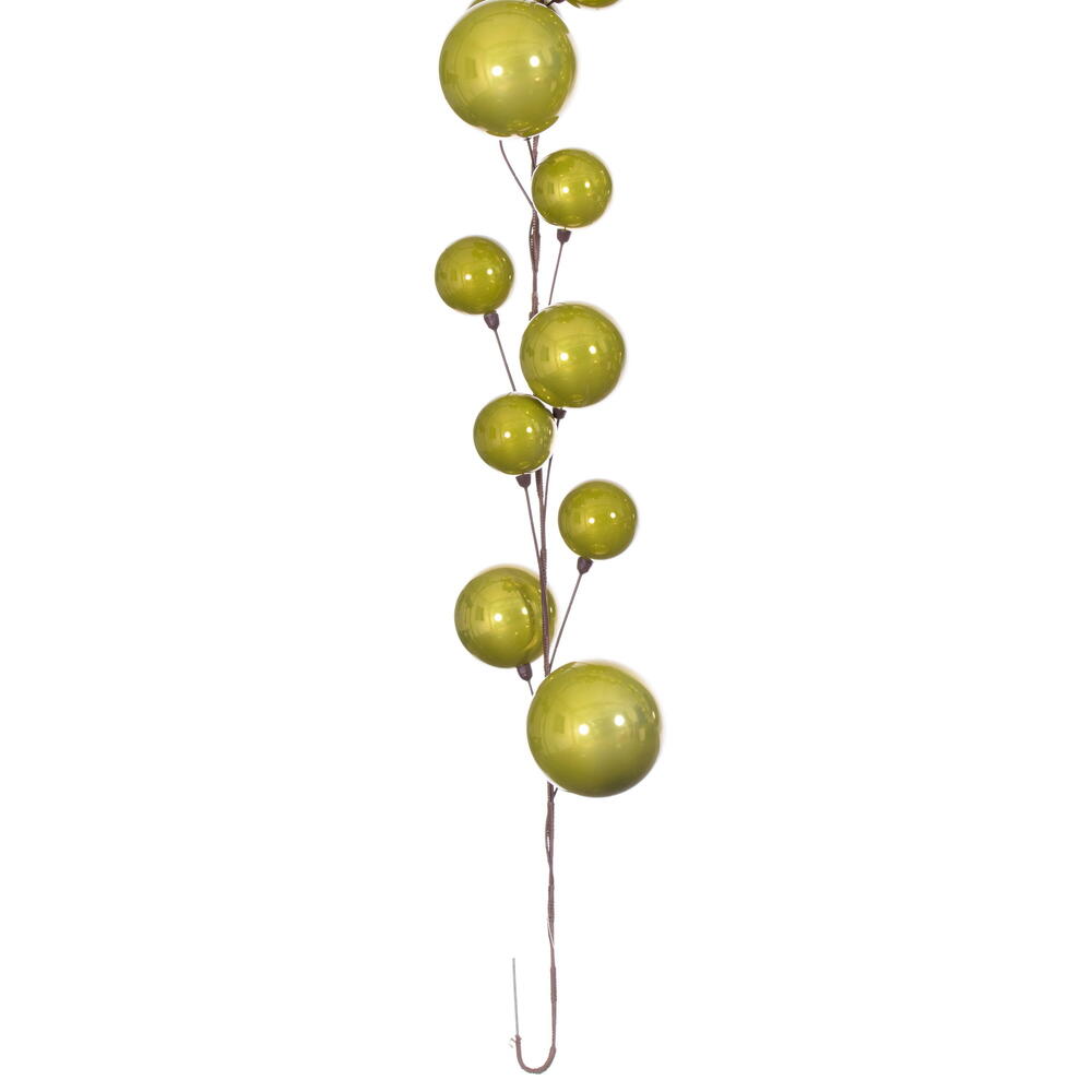 Vickerman 10' Lime Pearl Branch Ball Wire Garland.