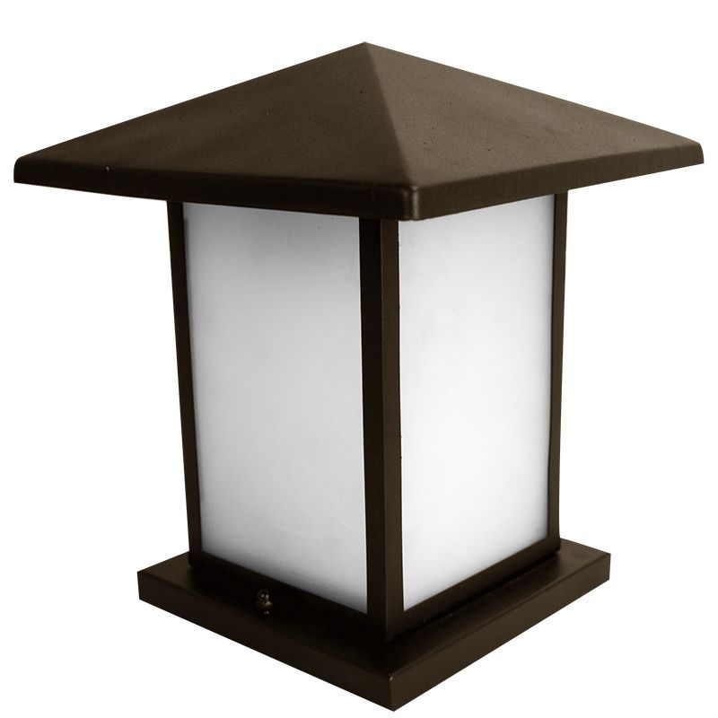 Westgate Small Pier-Mount 6In Base 9In Height, 12W 30/40/50K Oil-Rubbed Bronze, Outdoor Lighting, 12W, 345 Lumens, 30K/40K/50K