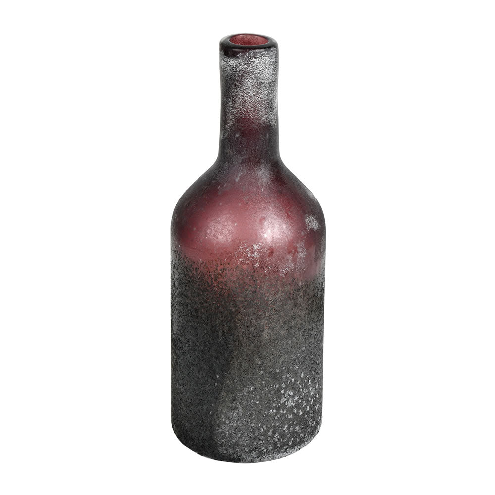 Vickerman 12" Milestone Gray Round Glass Vase. Easily incorporate this two tone gray bottle into your modern décor. Pair this vase with your favorite faux floral for the perfect finishing touch. Each vase is slightly unique because each piece is hand blow