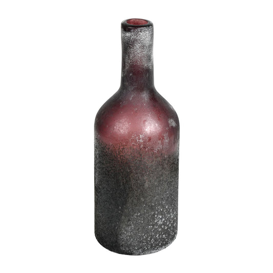 Vickerman 12" Milestone Gray Round Glass Vase. Easily incorporate this two tone gray bottle into your modern décor. Pair this vase with your favorite faux floral for the perfect finishing touch. Each vase is slightly unique because each piece is hand blow