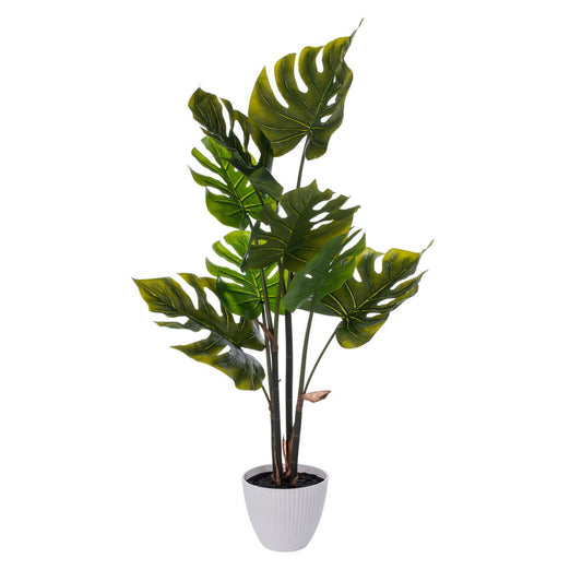 Vickerman 37" Green Monstera Plant x8 in White Pot.