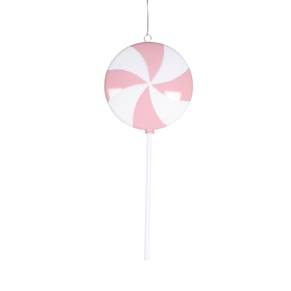 Vickerman 9" Pastel Pink Flat Round Lollipop 6 per bag.