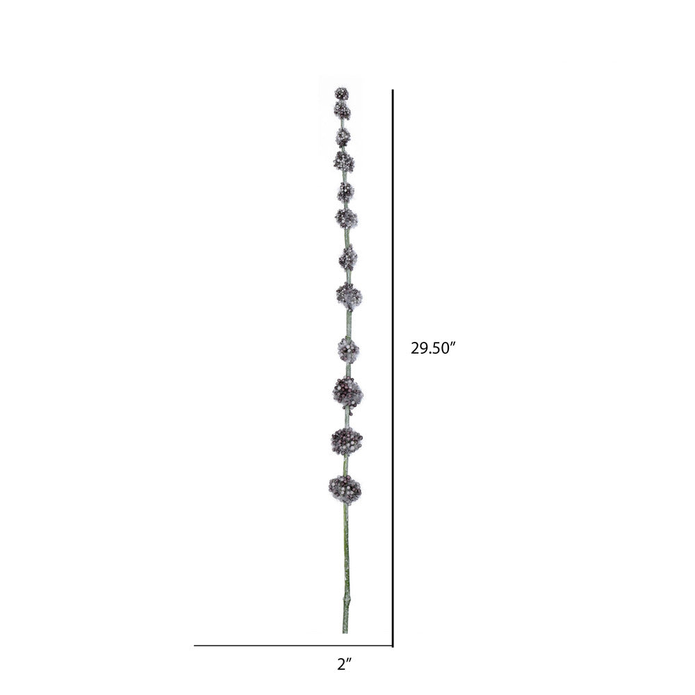 Vickerman 29.5" Artificial Gray Lavender Pom Pom Spray. Includes 6 sprays per pack.