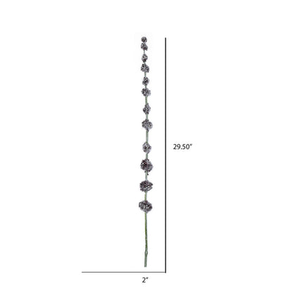 Vickerman 29.5" Artificial Gray Lavender Pom Pom Spray. Includes 6 sprays per pack.