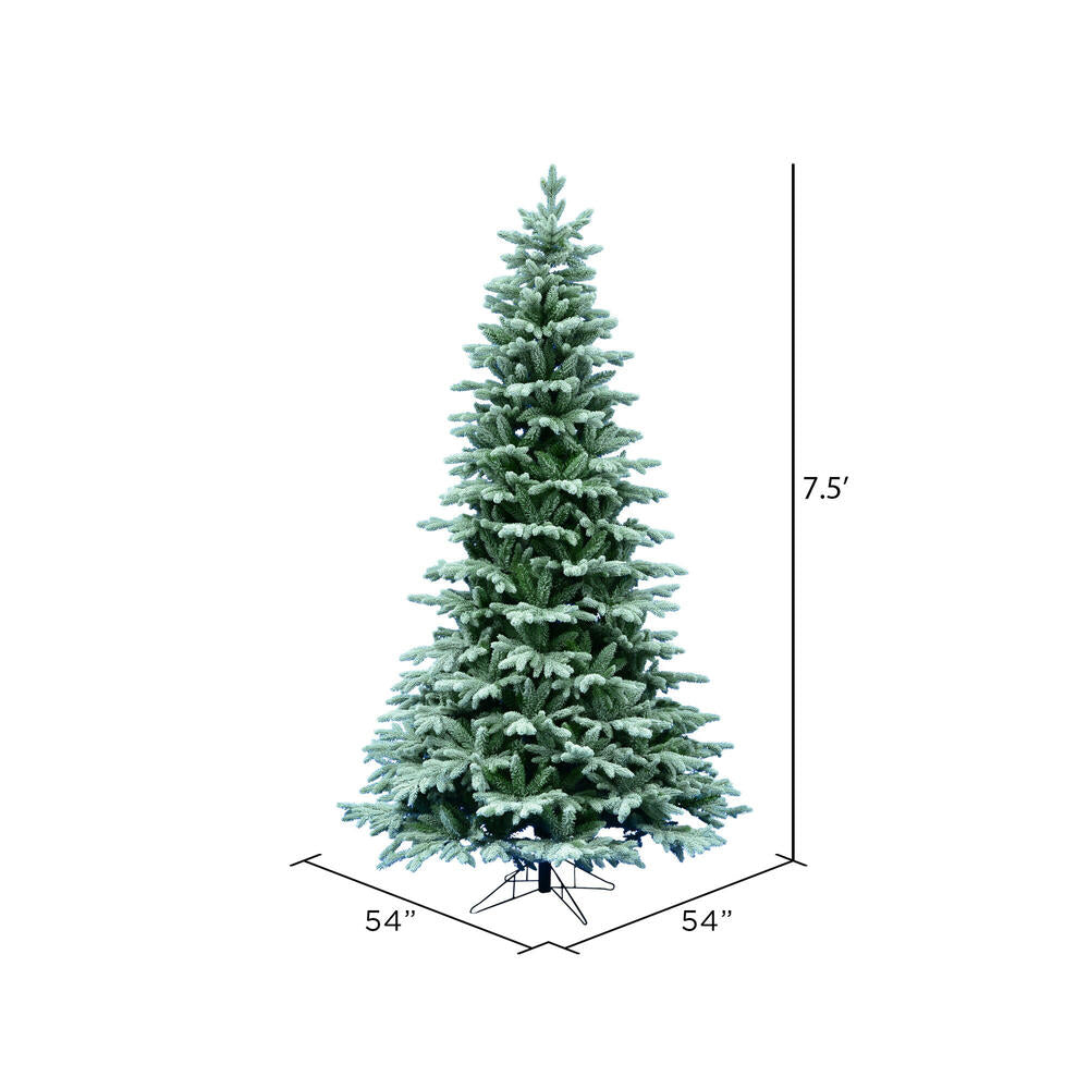 Vickerman 7.5' Frosted Balsam Fir Artificial Christmas Tree Unlit