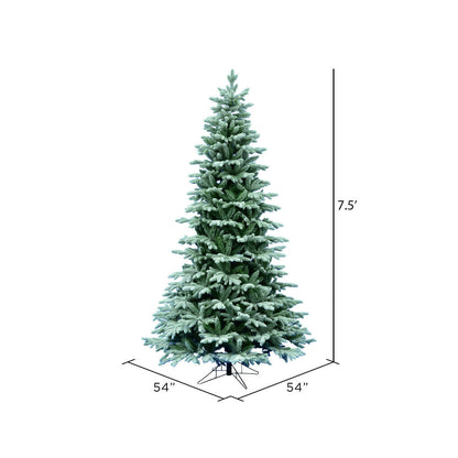 Vickerman 7.5' Frosted Balsam Fir Artificial Christmas Tree Unlit