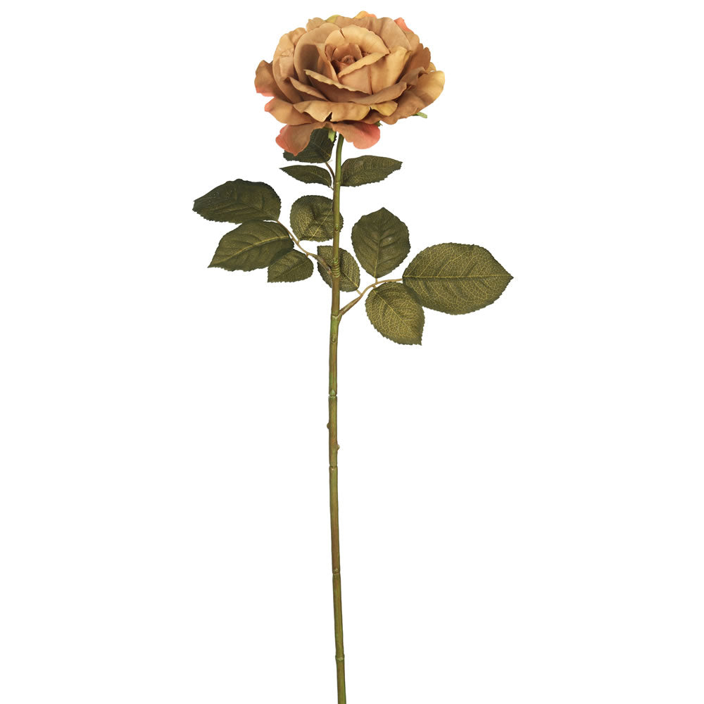 Vickerman 26" Artificial Light Brown Autumn French Rose Stem Set of 3