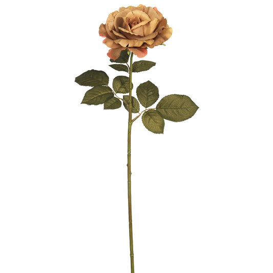 Vickerman 26" Artificial Light Brown Autumn French Rose Stem Set of 3