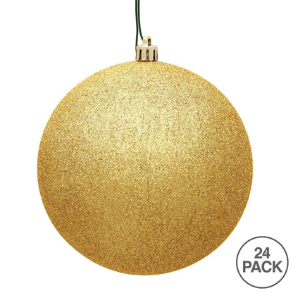 Vickerman 2.4" Honey Gold Glitter Ball Ornament 24 per Bag