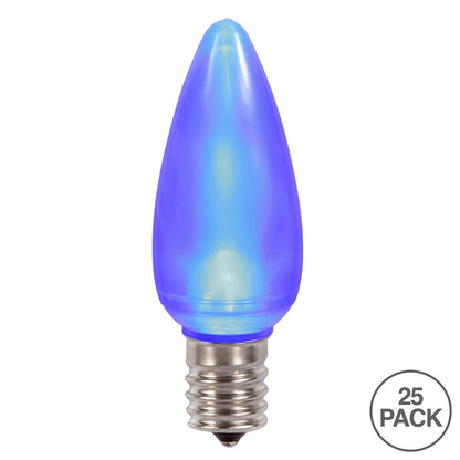 Vickerman C9 Ceramic LED Blue Twinkle Bulb package of 25