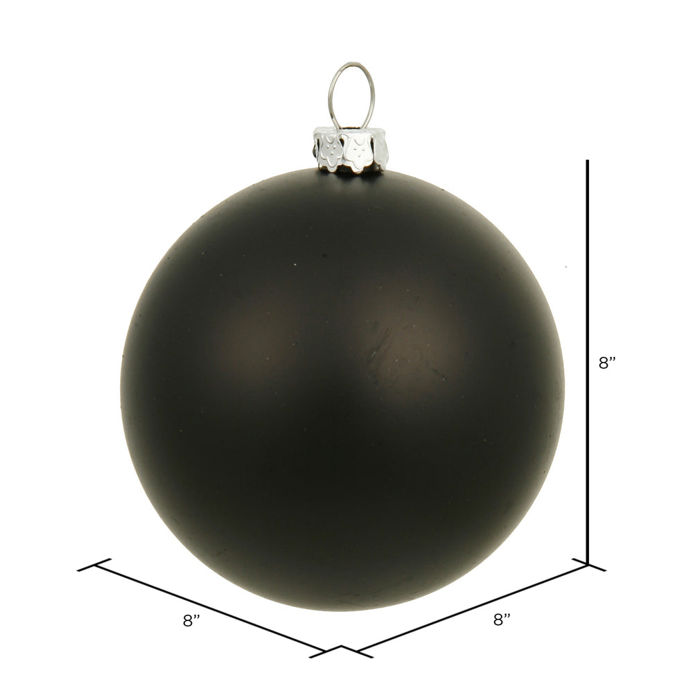 Vickerman 8" Black Matte Ball Ornament