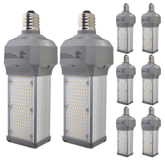 Damar- LED Parking Lot Street Lamp 100W 12000 Lumens 4000K Cool White E39 Swivel Base 100-277V UL Listed Pack of 8- Commercial Security Flood Lights for Barn Yard Stadium Roadway Garage Warehouse