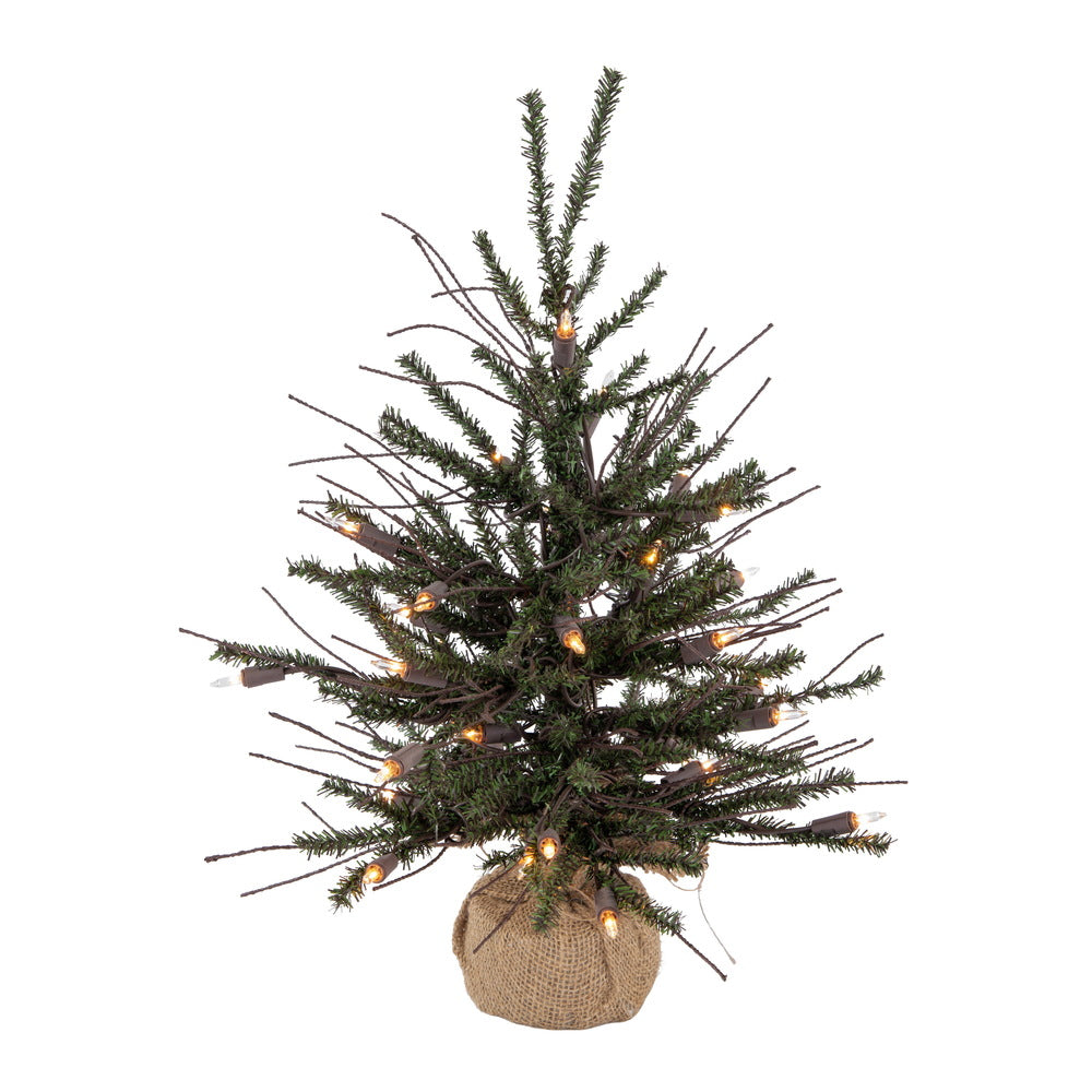 Vickerman 18" Vienna Twig Artificial Christmas Tree with 20 Clear Lights