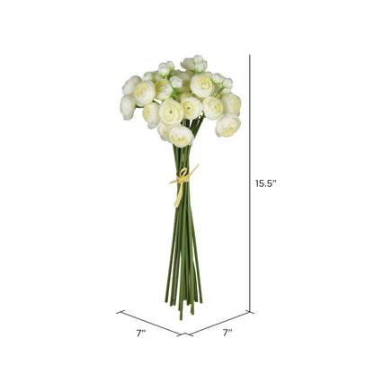 Vickerman 15.5'' Artificial Cream Lotus Bundle.