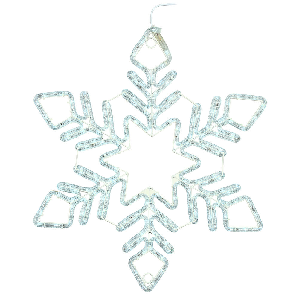Vickerman 36" Pure White LED Diamond Ropelight Snowflake