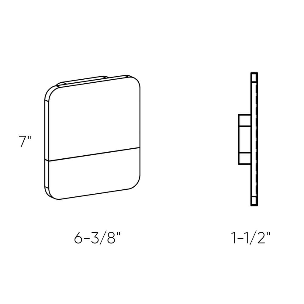 Dals Lighting Alto 6"-15" Square LED Outdoor Wall Sconce - 3000K/5CCT - 120V