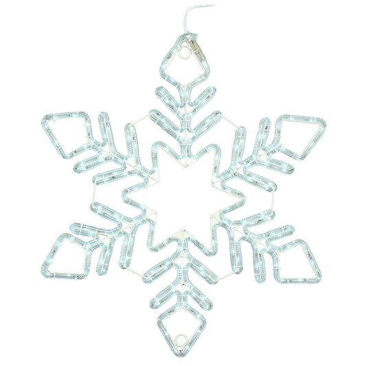 Vickerman 24" Pure White LED Star Ropelight Snowflake