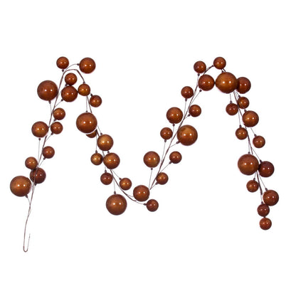 Vickerman 10' Copper Pearl Branch Ball Wire Garland.
