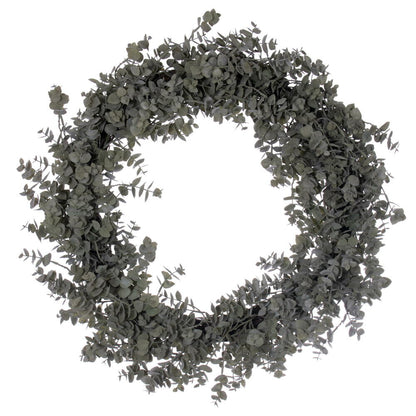 Vickerman 30" Artificial Green Gray Eucalyptus Wreath