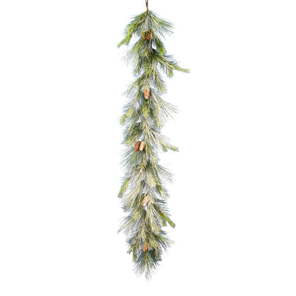 Vickerman 6' x 15" Frosted Myers Pine Artificial Christmas Garland Unlit