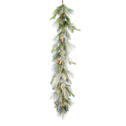 Vickerman 6' x 15" Frosted Myers Pine Artificial Christmas Garland Unlit