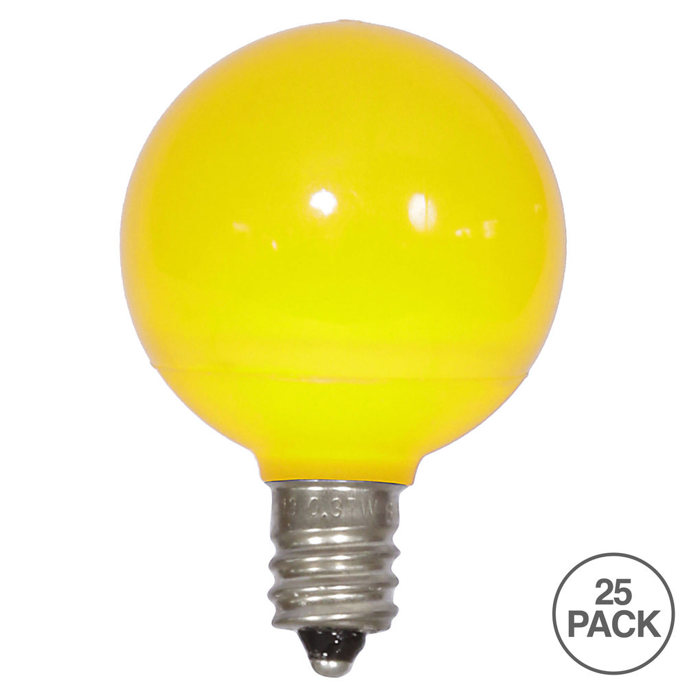 Vickerman G40 Yellow Ceramic LED Replacement Bulb package of 25