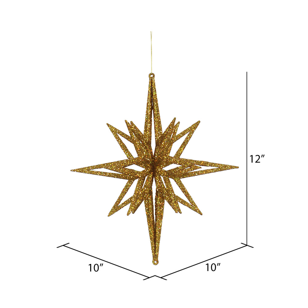 Vickerman 12" Gold Iridescent Star Christmas Ornament