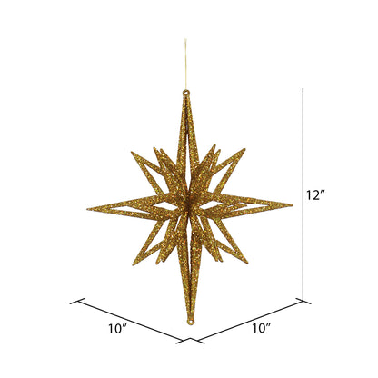 Vickerman 12" Gold Iridescent Star Christmas Ornament