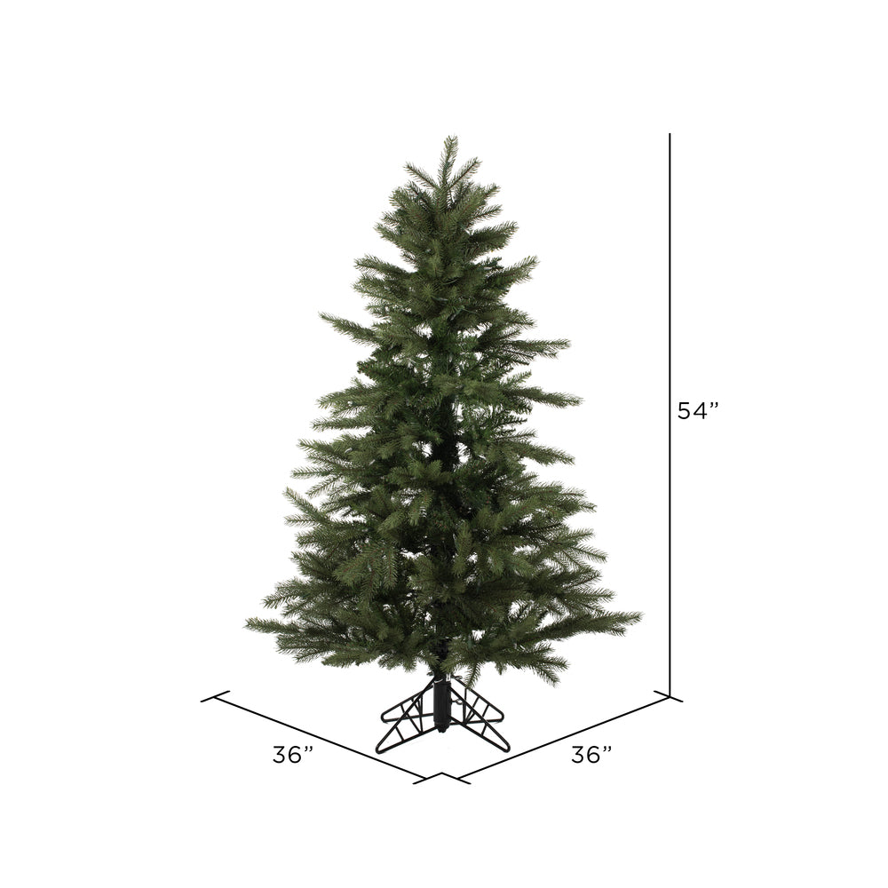 Vickerman 4.5' x 36" Balsam Spruce Artificial Christmas Tree Warm White Dura-lit LED Lights