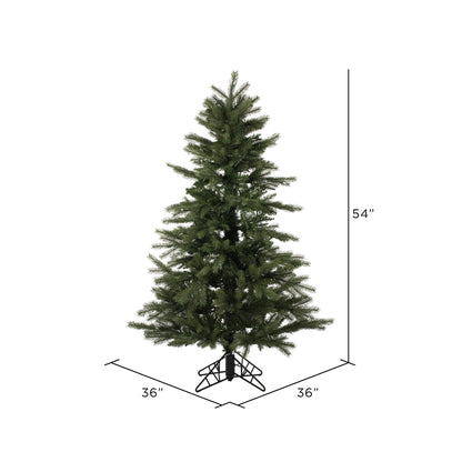 Vickerman 4.5' x 36" Balsam Spruce Artificial Christmas Tree Warm White Dura-lit LED Lights
