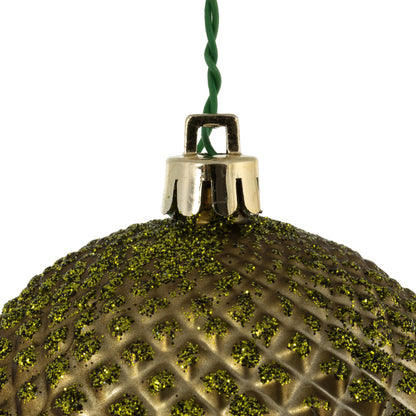 Vickerman 2.75" Olive Durian Glitter Ball Ornament 12 per Bag