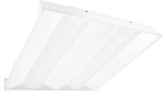 Westgate 2X2 DuAL Lens Troffer Multi-Watt 25W/30W/35W, Multi-Cct 35K/40K/50K UL DLC, Commercial Indoor Lighting, 25W/30W/35W, 125 Lumens/W, 3500K/4000K/5000K, White Finish, 0~10V Dimmable