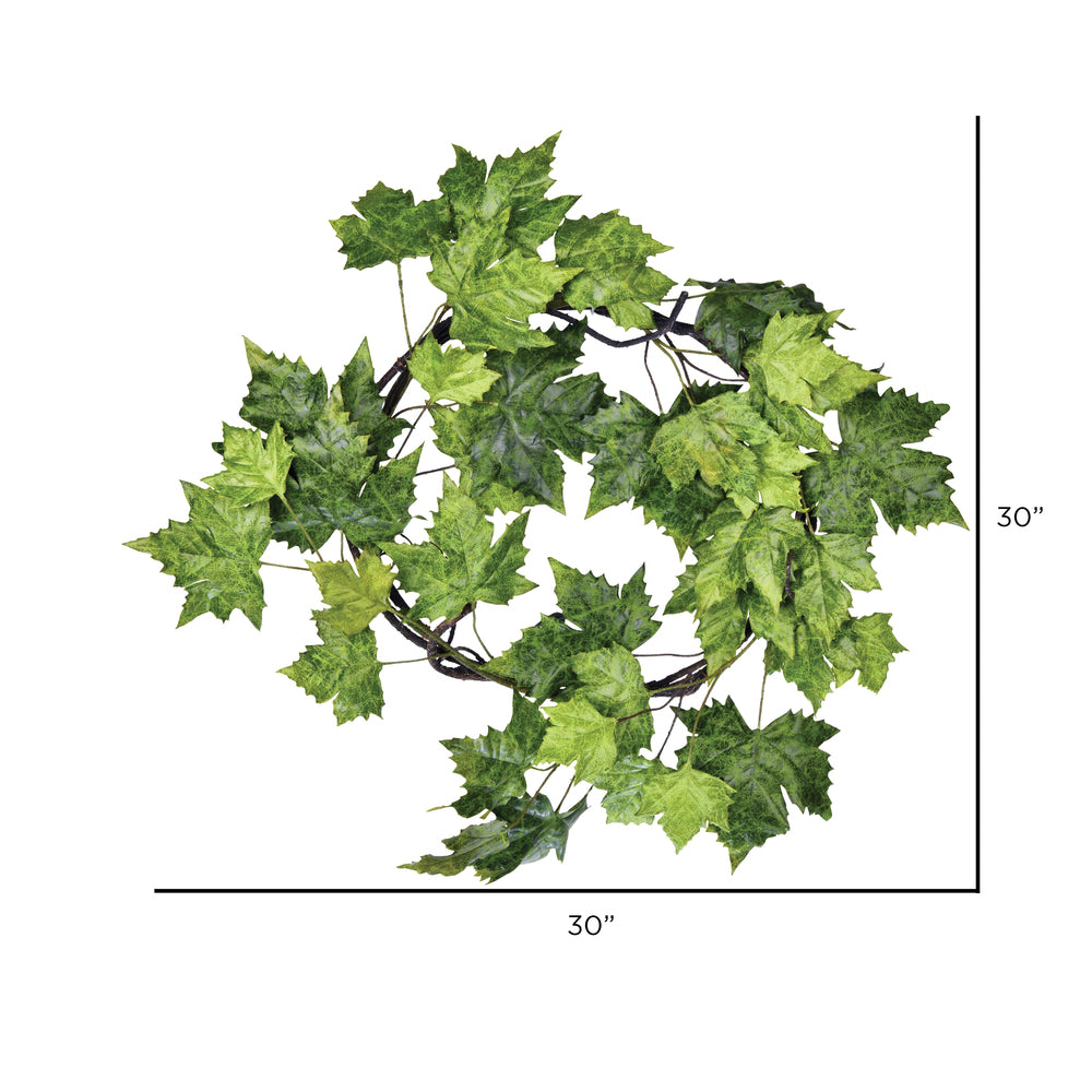 Vickerman 30" Artificial Green Plantanus Wreath.