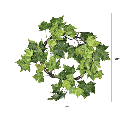 Vickerman 30" Artificial Green Plantanus Wreath.