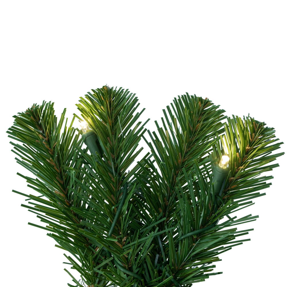 Vickerman 48" Deluxe Sequoia Pine Artificial Pre-Lit Teardrop with 100 Warm White Single Mold 5mm Wide Angle Lights and 193 Realistic PVC Tips and Heavy Duty .22 Gauge Wire