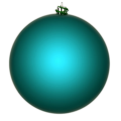Vickerman 4" Dark Teal Shiny Ball Ornament 6 per Bag