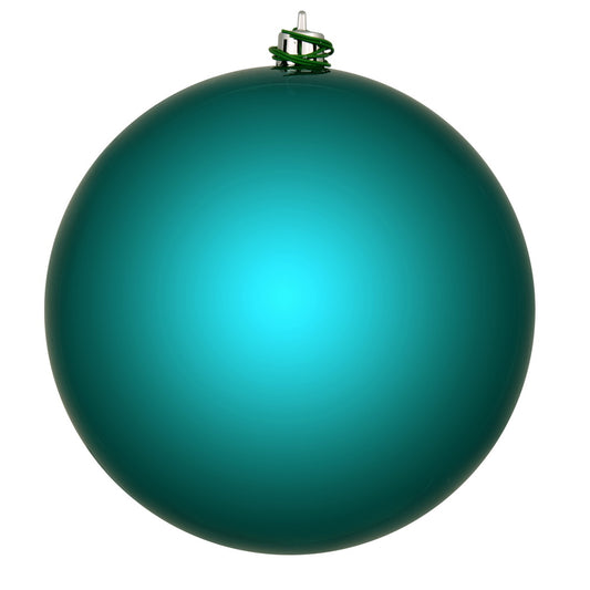 Vickerman 4" Dark Teal Shiny Ball Ornament 6 per Bag