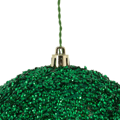 Vickerman 4.75" Seafoam Green Beaded Ball Ornament 6 per Bag