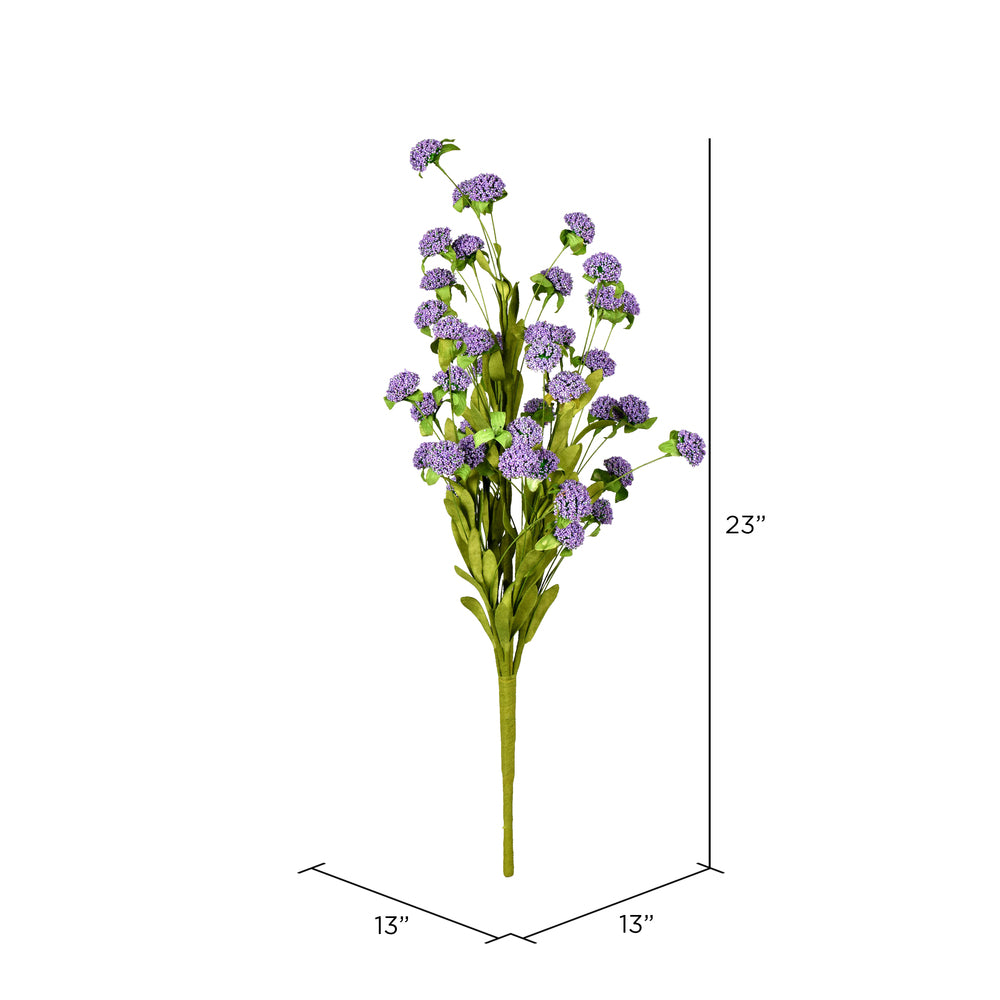 Vickerman 23" Artificial Purple Thistle Bush Spray. Includes 2 sprays per pack.