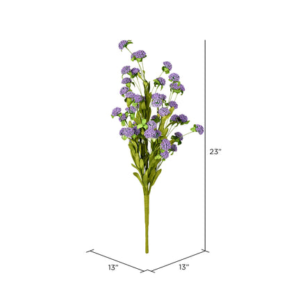 Vickerman 23" Artificial Purple Thistle Bush Spray. Includes 2 sprays per pack.