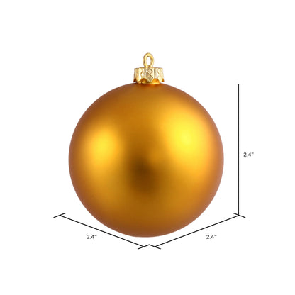 Vickerman 2.4" Antique Gold Matte Ball Ornament 24 per Bag