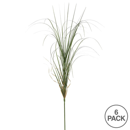 Vickerman 36" PVC Artificial Green Curled Grass Spray. Includes 6 sprays per pack.