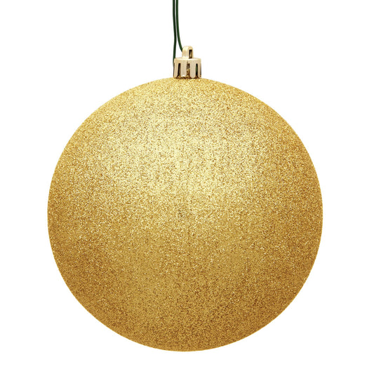 Vickerman 12" Honey Gold Glitter Ball Ornament