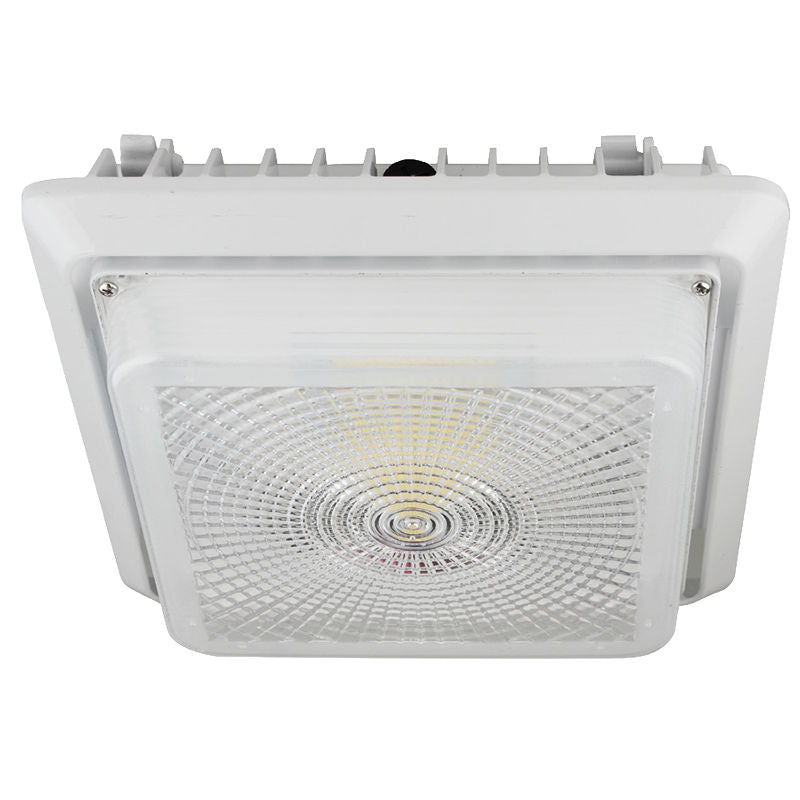 Westgate LED Parking Garage Light, 55W, 5000K, UL Listed, Outdoor Lighting, 55W, 7100 Lumens, 5000K, White Finish, 0~10V Dimmable