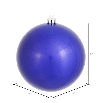 Vickerman 4" Cobalt Candy Ball Ornament 6 per Bag