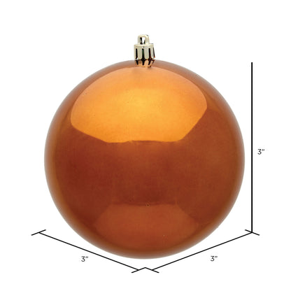 Vickerman 3" Copper Shiny Ball Ornament 32 per Box
