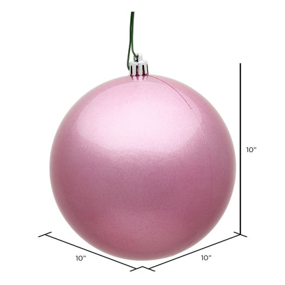 Vickerman 10" Pink Candy Ball Ornament
