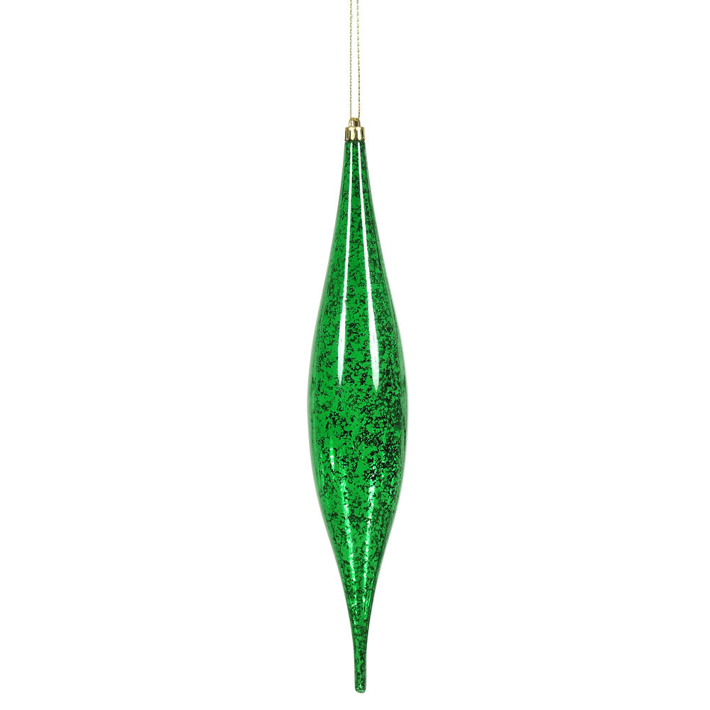 Vickerman 13" Green Mercury Rain Drop Christmas Ornament Pack of 2