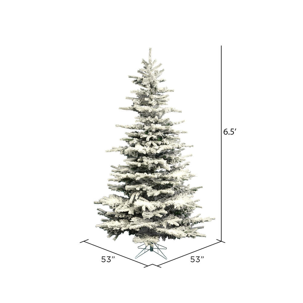 Vickerman 6.5' x 50" Flocked Sierra Fir Artificial Christmas Tree Unlit