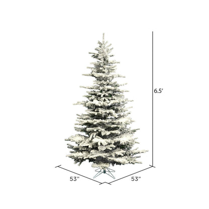 Vickerman 6.5' x 50" Flocked Sierra Fir Artificial Christmas Tree Unlit
